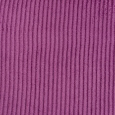 Coupon 3m Tissu Velours Cotele Cyclamen