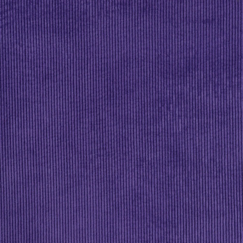 Coupon 3m Tissu Velours Cotele Violet 