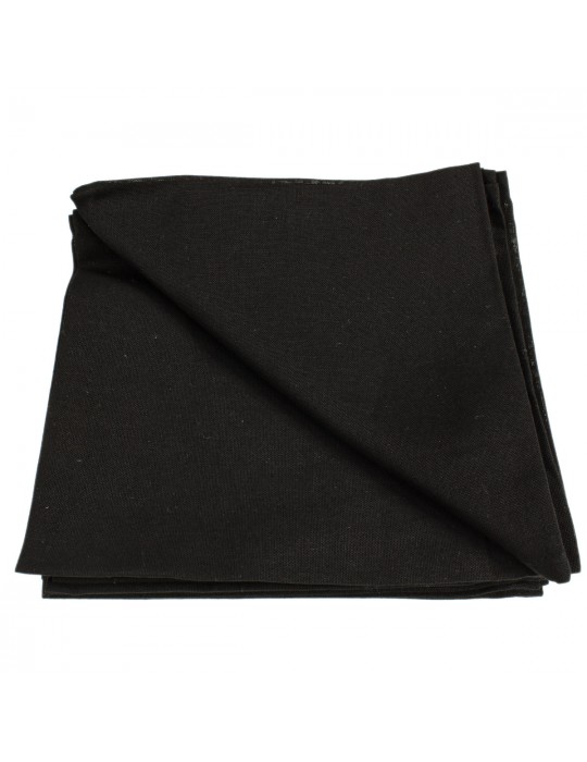 Serviette de table 100 % coton noir