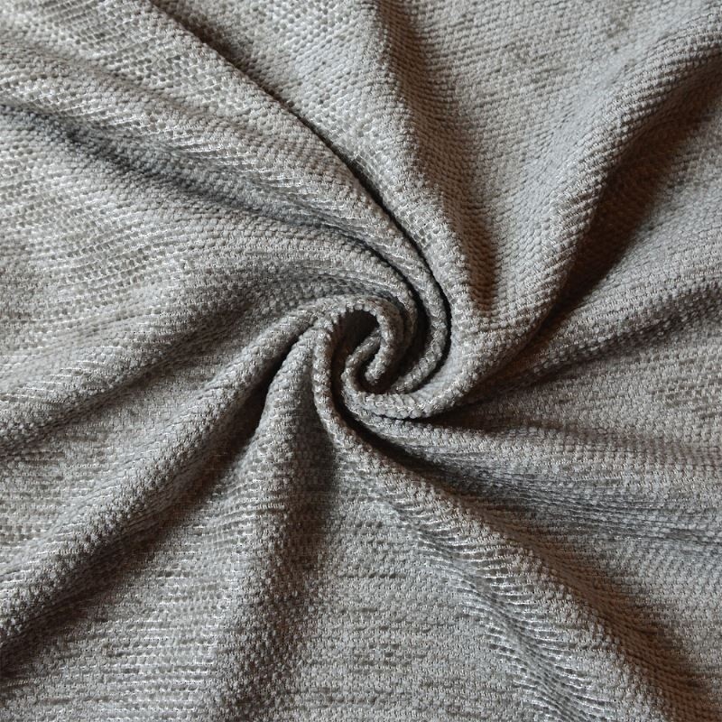 Coupon 3m Tissu Velours Chenillé Faro Uni Gris Perle 