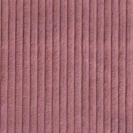 Coupon 3m Tissu Velours Côtelé Huggy Bois de Rose