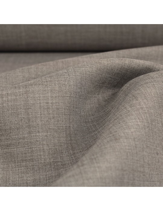 Tissu ameublement occultant 100 % polyester gris