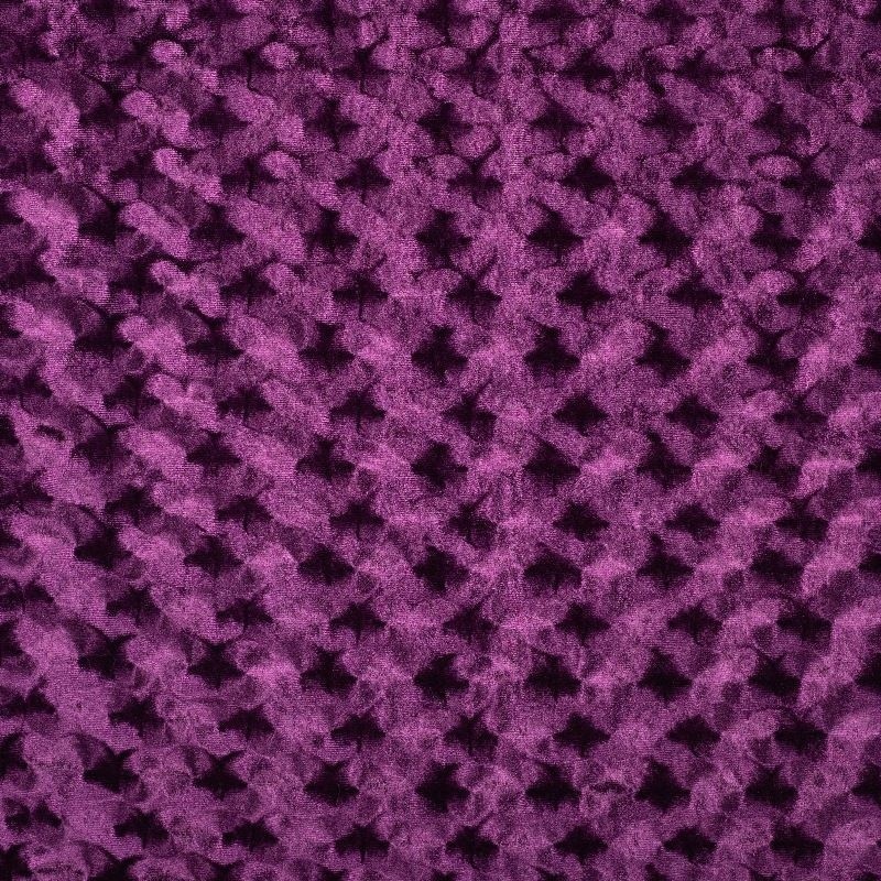 Coupon 3m Tissu Panne de Velours Relief Violet 