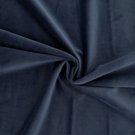Coupon 3m Tissu Velours Marine 