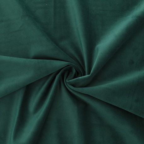 Coupon 3m Tissu Velours Vert Foncé