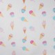 Coupon 3m Tissu Chilly Velours Imprimé Glace Blanc