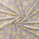 Coupon 3m Tissu Chilly Velours Imprimé Marguerite Sable