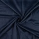 Coupon 3m Tissu Chilly Velours Uni Bleu Marine