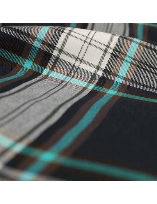 Coupon habillement coton écossais 300 x 150 cm vert bleu