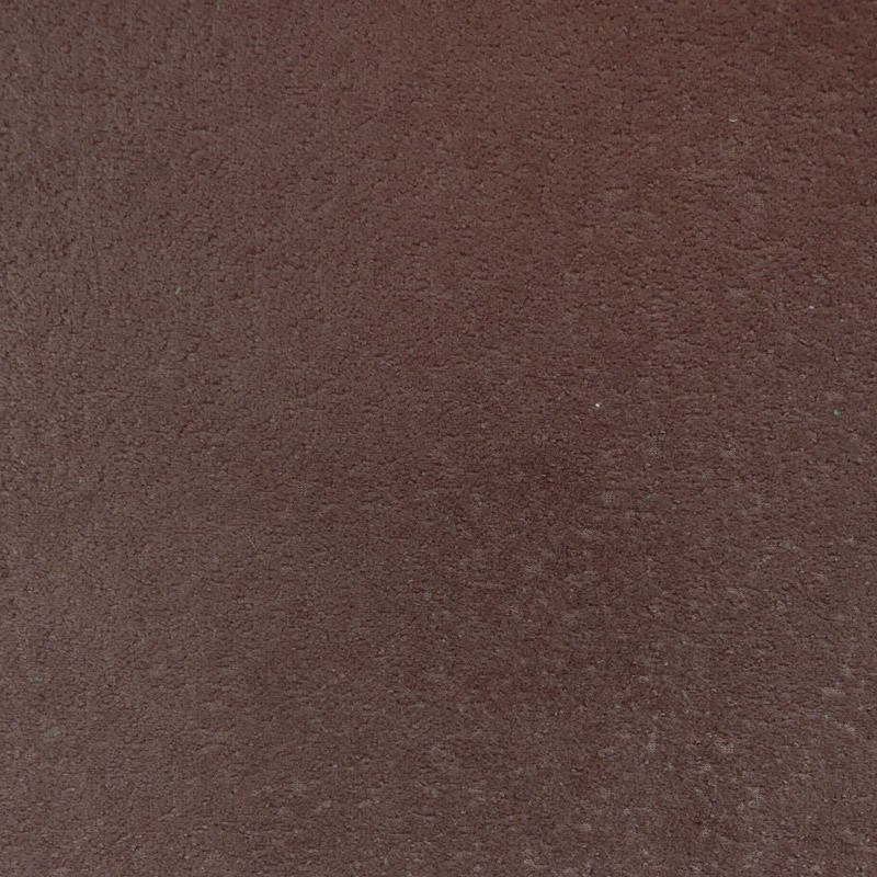 Coupon 3m Tissu Velours Frappé Ourson Chocolat 