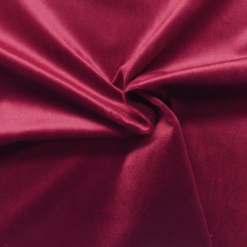 Coupon 3m Tissu Velours Velvet Bordeaux 460gr/m²