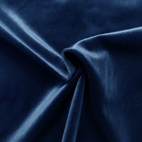 Coupon 3m Tissu Velours Velvet Marine 460gr/m²