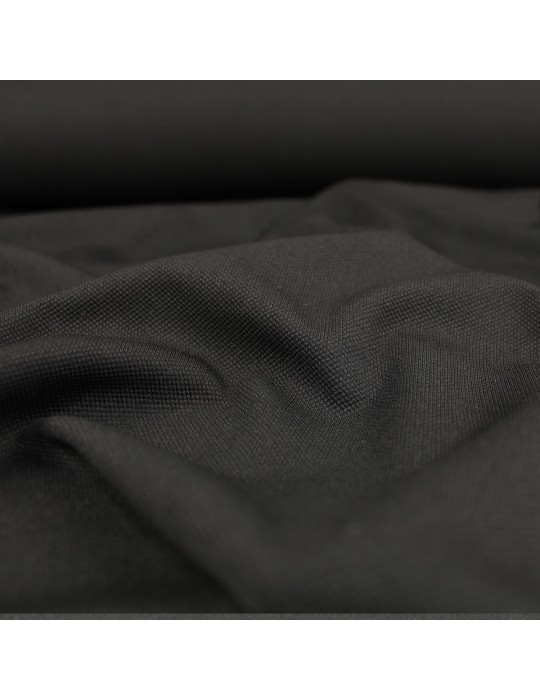 Tissu piqué polyester uni noir