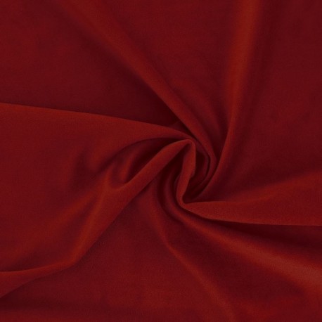 Coupon 3m Tissu Velours Bordeaux