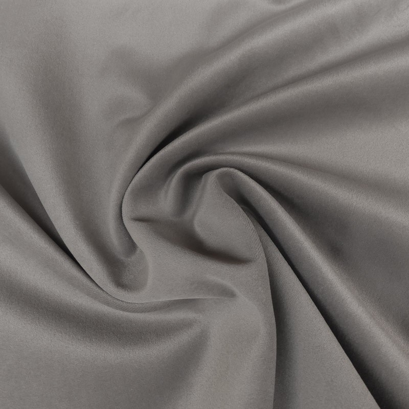 Coupon 3m Tissu Velours Polaire Moska Gris Souris 410g/m² 