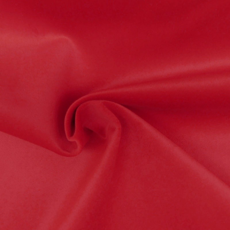Coupon 3m Tissu Velours Polaire Moska Rouge 410g/m² 