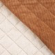 Coupon 3m Tissu Velours Côtelé Matelassé Losange Fausse Fourrure Camel