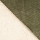 Coupon 3m Tissu Velours Côtelé Kaki Double Face Sherpa