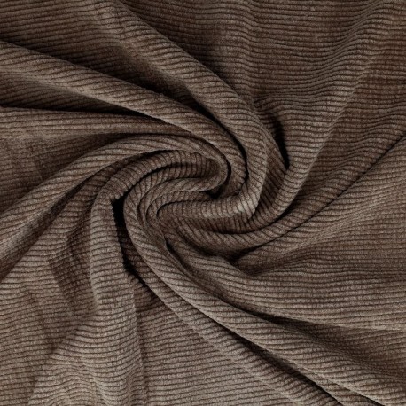 Coupon 3m Tissu Velours Côtelé Naturel 