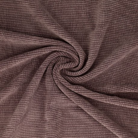 Coupon 3m Tissu Velours Côtelé Parme