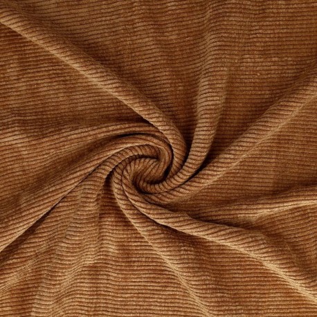 Coupon 3m Tissu Velours Côtelé Camel 