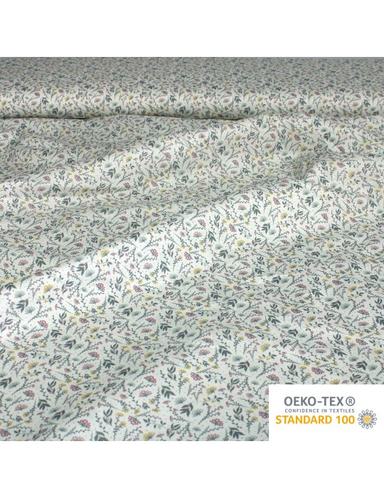 Tissu habillement 100 % coton oeko-tex gris
