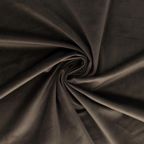 Coupon 3m Tissu Velours Chocolat