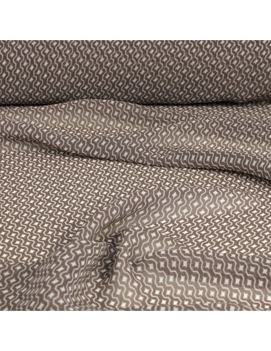 Tissu voile 100 % polyester taupe
