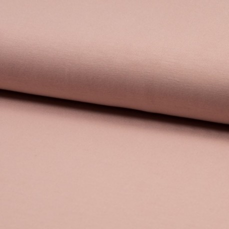 Coupon 3m Tissu Maille Viscose de Bambou Vieux Rose
