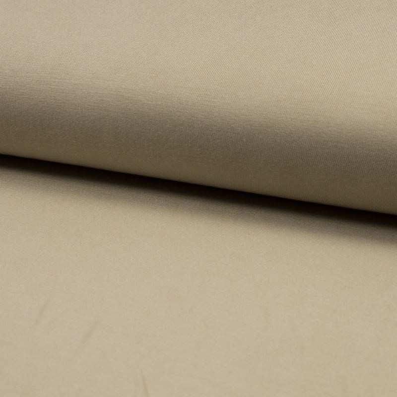 Coupon 3m Tissu Maille Viscose de Bambou Sable