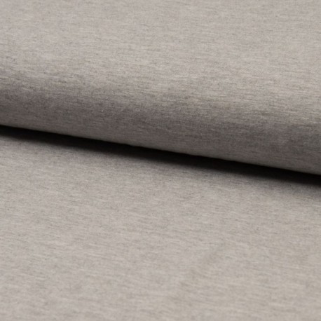 Coupon 3m Tissu Maille Viscose de Bambou Gris Chine