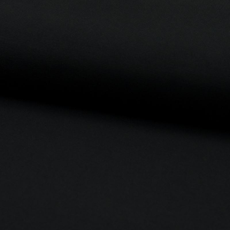 Coupon 3m Tissu Maille Viscose de Bambou Noir 