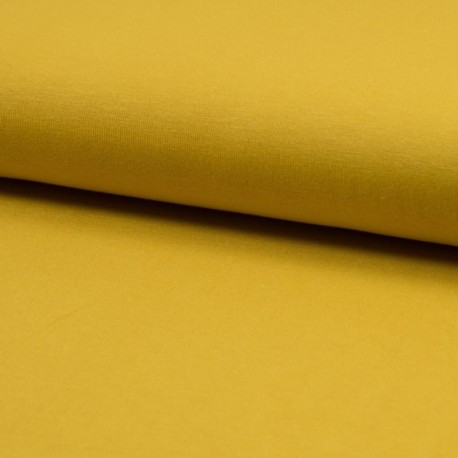 Coupon 3m Tissu Maille Viscose de Bambou Curry