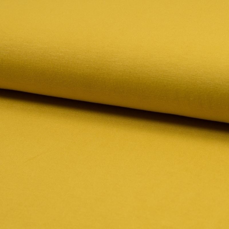 Coupon 3m Tissu Maille Viscose de Bambou Curry