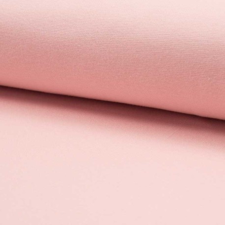 Coupon 3m Tissu Bord Cote Uni Rose Pale  