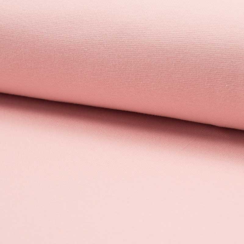 Coupon 3m Tissu Bord Cote Uni Rose Pale  
