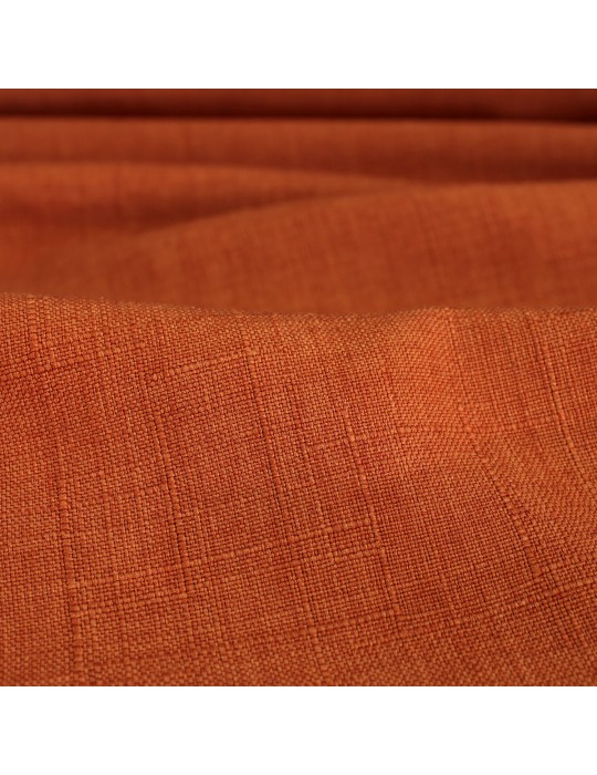 Tissu ameublement 100 % polyester orange
