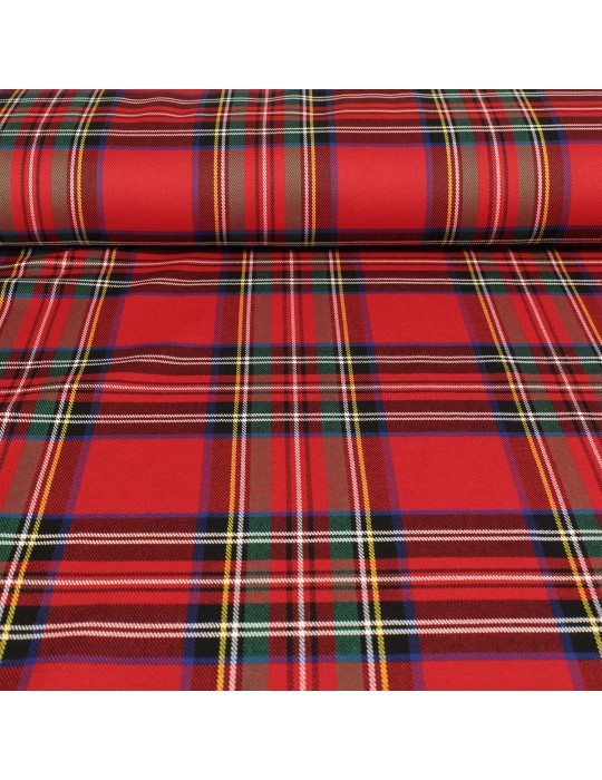 Tissu lainage à carreaux écossais rouge
