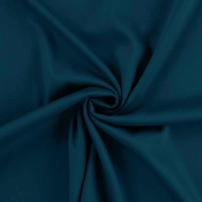 Coupon 3m Tissu Viscose Stretch Petrole