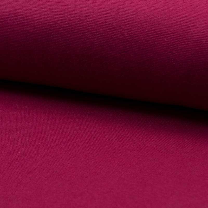 Coupon 3m Tissu Bord Cote Uni Bordeaux  