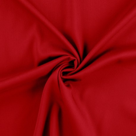 Coupon 3m Tissu Viscose Stretch Rouge 