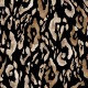 Coupon 3m Tissu Toile Imprimée Viscose Caramel 