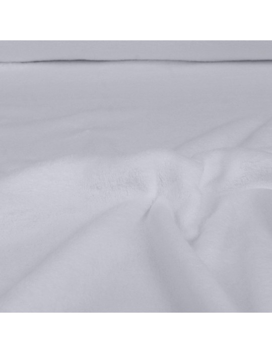 Tissu micro polaire uni 100% polyester blanc