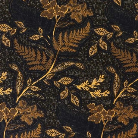 Coupon 3m Tissu Viscose Imprimée Fleurie Jaune