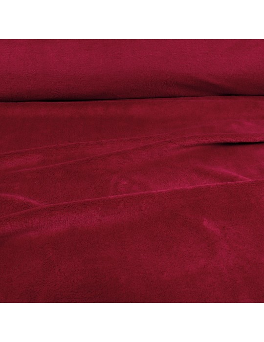 Tissu micro polaire uni 100% polyester rouge