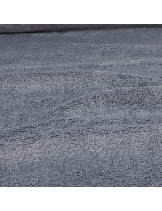 Coupon tissu micro polaire uni 50 x 150 cm gris