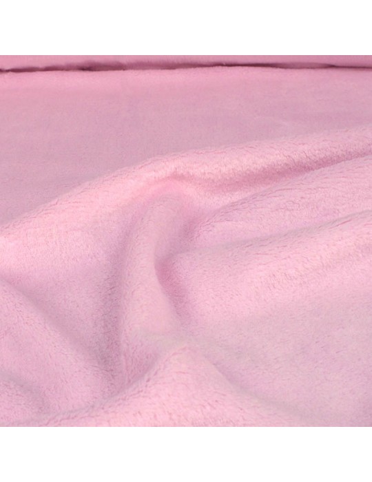 Coupon tissu micro polaire uni 50 x 150 cm rose