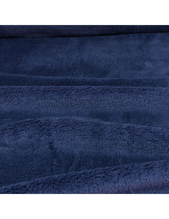 Coupon tissu micro polaire uni 50 x 150 cm bleu