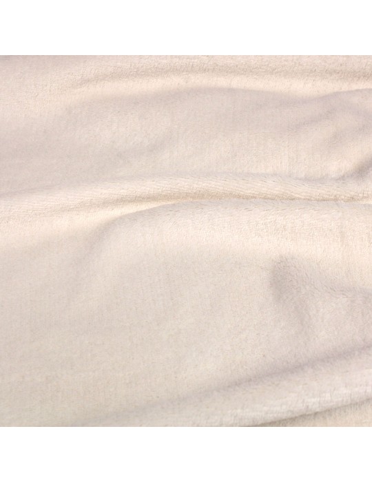 Coupon tissu micro polaire uni 50 x 150 cm blanc
