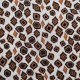 Coupon 3m Tissu Toile Viscose Imprimée Figures Caramel
